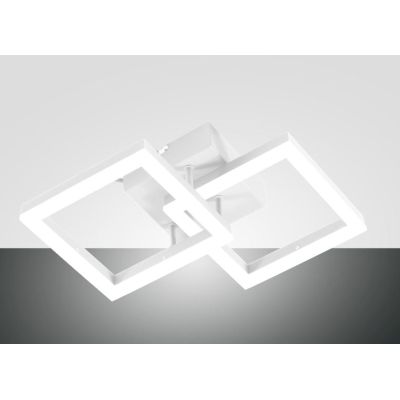 3394-28 BARD PLAFONIERA MODERNA CON DUE QUADRATI LUMINOSI LED 21W IN 5 COLORI DI FABAS LUCE Fabas Luce - Cristalensi Shop Online