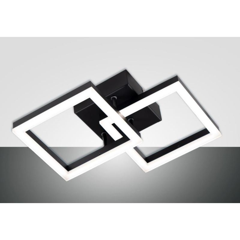 3394-28 BARD PLAFONIERA MODERNA CON DUE QUADRATI LUMINOSI LED 21W IN 5 COLORI DI FABAS LUCE Fabas Luce - Cristalensi Shop Online
