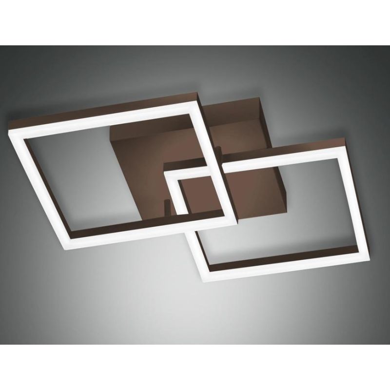 3394-22 BARD PLAFONIERA MODERNA 5 COLORI CON DUE QUADRATI LUMINOSI LED 39W DI FABAS LUCE Fabas Luce - Cristalensi Shop Online