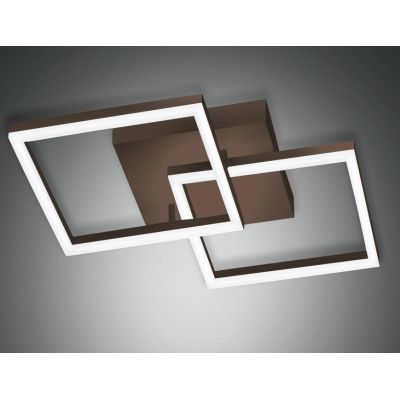 3394-22 BARD PLAFONIERA MODERNA 5 COLORI CON DUE QUADRATI LUMINOSI LED 39W DI FABAS LUCE Fabas Luce - Cristalensi Shop Online