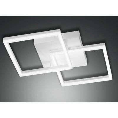 3394-22 BARD PLAFONIERA MODERNA 5 COLORI CON DUE QUADRATI LUMINOSI LED 39W DI FABAS LUCE Fabas Luce - Cristalensi Shop Online