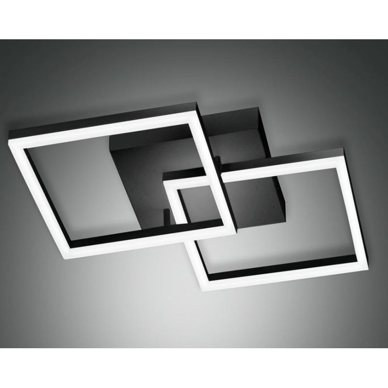 3394-22 BARD PLAFONIERA MODERNA 5 COLORI CON DUE QUADRATI LUMINOSI LED 39W DI FABAS LUCE Fabas Luce - Cristalensi Shop Online