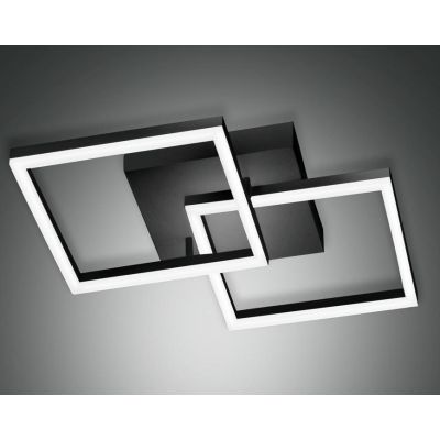 3394-22 BARD PLAFONIERA MODERNA 5 COLORI CON DUE QUADRATI LUMINOSI LED 39W DI FABAS LUCE Fabas Luce - Cristalensi Shop Online