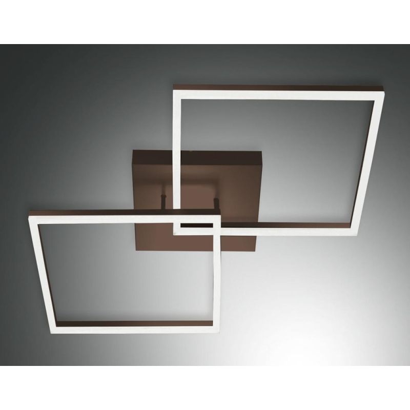 3394-65 BARD PLAFONIERA MODERNA 5 COLORI CON DUE QUADRATI LUMINOSI LED 52W DI FABAS LUCE Fabas Luce - Cristalensi Shop Online