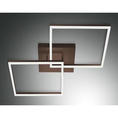 3394-65 BARD PLAFONIERA MODERNA 5 COLORI CON DUE QUADRATI LUMINOSI LED 52W DI FABAS LUCE Fabas Luce - Cristalensi Shop Online
