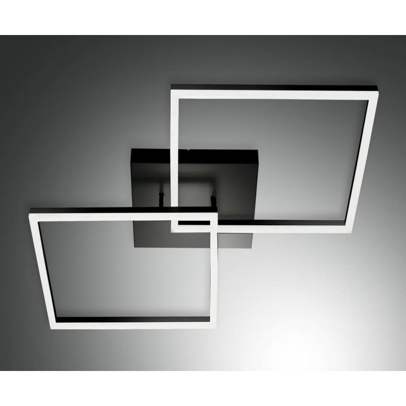 3394-65 BARD PLAFONIERA MODERNA 5 COLORI CON DUE QUADRATI LUMINOSI LED 52W DI FABAS LUCE Fabas Luce - Cristalensi Shop Online