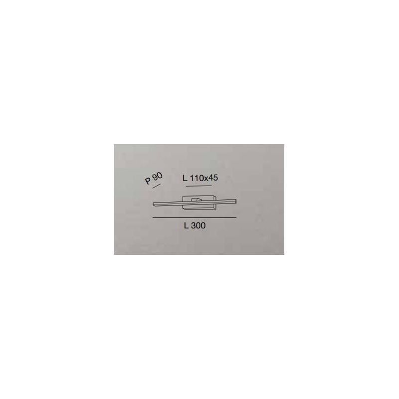 3361 NALA LAMPADA PER SPECCHIO DA BAGNO 4 MISURE IP44 LED INTEGRATO COLORI BIANCO NERO CROMO DI FABAS LUCE Fabas Luce - Cristale