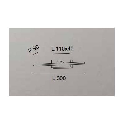 3361 NALA LAMPADA PER SPECCHIO DA BAGNO 4 MISURE IP44 LED INTEGRATO COLORI BIANCO NERO CROMO DI FABAS LUCE Fabas Luce - Cristale