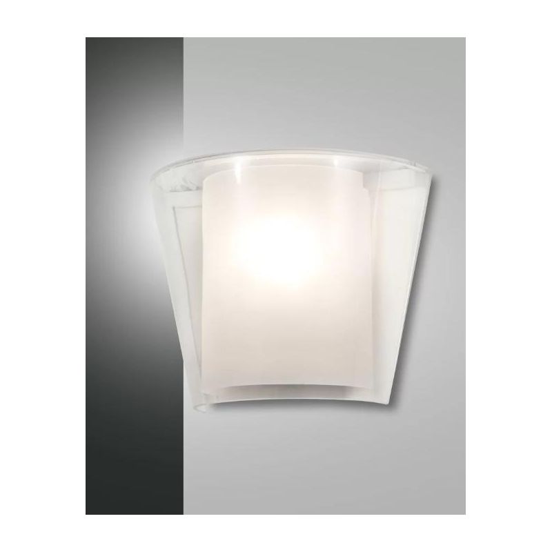 3682-21 VIKI APPLIQUE IN VETRO AMBRA,FUME O TRASPARENTE CON LAMPADINA E27 DI FABAS LUCE Fabas Luce - Cristalensi Shop Online