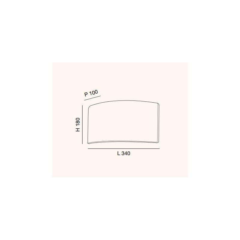 3708-21 ALIDE APPLIQUE A FASCIA IN VETRO AMBRA,FUME O TRASPARENTE CON LAMPADINA E27 DI FABAS LUCE Fabas Luce - Cristalensi Shop