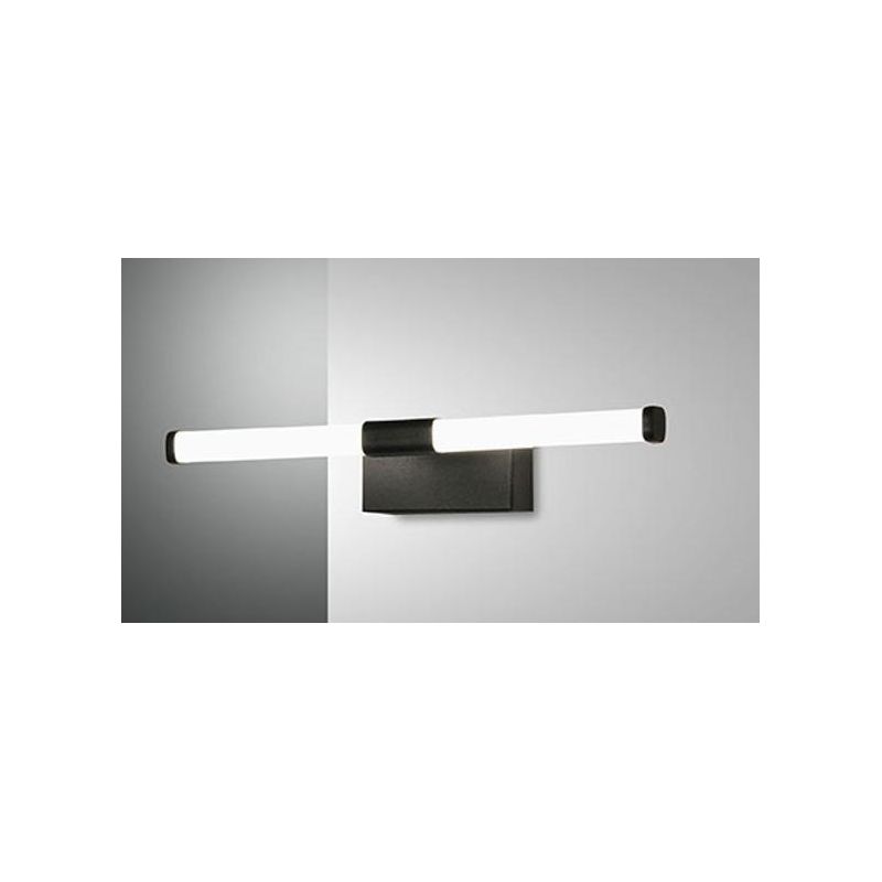 3720 AGO LAMPADA PER SPECCHIO DA BAGNO 2 MISURE IP44 LED INTEGRATO COLORI CROMO O NERO DI FABAS LUCE Fabas Luce - Cristalensi Sh