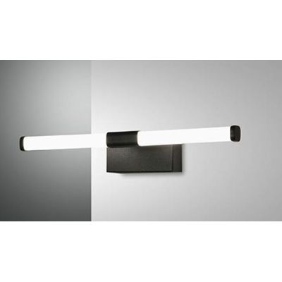 3720 AGO LAMPADA PER SPECCHIO DA BAGNO 2 MISURE IP44 LED INTEGRATO COLORI CROMO O NERO DI FABAS LUCE Fabas Luce - Cristalensi Sh
