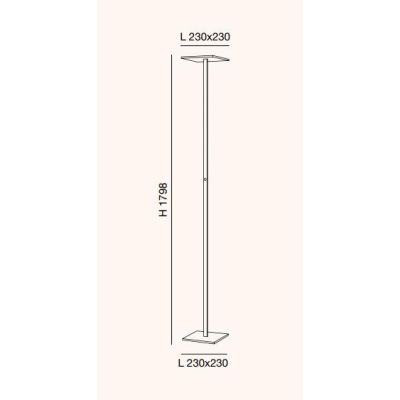 3550-12 IDEAL LAMPADA DA TERRA ORIENTABILE METALLO NERO O BIANCO DIMMERABILE DI FABAS LUCE Fabas Luce - Cristalensi Shop Online