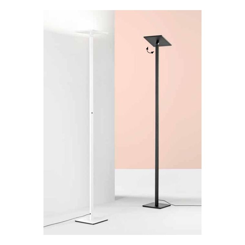 3550-12 IDEAL LAMPADA DA TERRA ORIENTABILE METALLO NERO O BIANCO DIMMERABILE DI FABAS LUCE Fabas Luce - Cristalensi Shop Online