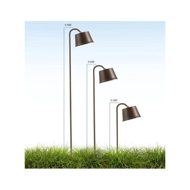 3742-72 ARMANDA PALETTO DA ESTERNO CON PICCHETTO ORIENTABILE IP54 CON BATTERIA RICARICABILE NERO,BIANCO O CORTEN Fabas Luce - Cr