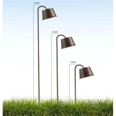 3742-72 ARMANDA PALETTO DA ESTERNO CON PICCHETTO ORIENTABILE IP54 CON BATTERIA RICARICABILE NERO,BIANCO O CORTEN Fabas Luce - Cr
