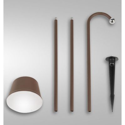 3742-72 ARMANDA PALETTO DA ESTERNO CON PICCHETTO ORIENTABILE IP54 CON BATTERIA RICARICABILE NERO,BIANCO O CORTEN Fabas Luce - Cr