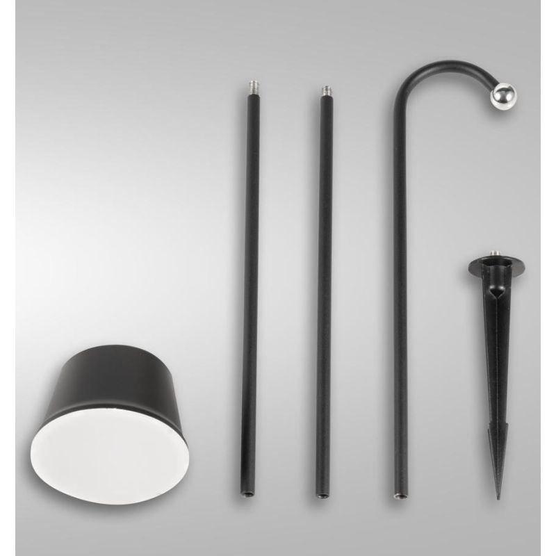 3742-72 ARMANDA PALETTO DA ESTERNO CON PICCHETTO ORIENTABILE IP54 CON BATTERIA RICARICABILE NERO,BIANCO O CORTEN Fabas Luce - Cr