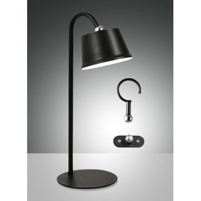 3742-71 ARMANDA LAMPADA PORTABILE MULTIFUNZIONE IP54 CON BATTERIA RICARICABILE NERO,BIANCO O CORTEN Fabas Luce - Cristalensi Sho