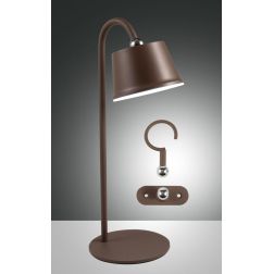 3742-71 ARMANDA LAMPADA PORTABILE MULTIFUNZIONE IP54 CON BATTERIA RICARICABILE NERO,BIANCO O CORTEN Fabas Luce - Cristalensi Sho 2