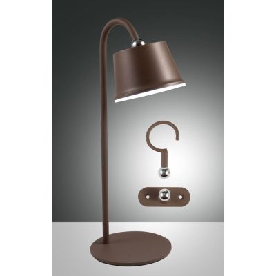 3742-71 ARMANDA LAMPADA PORTABILE MULTIFUNZIONE IP54 CON BATTERIA RICARICABILE NERO,BIANCO O CORTEN Fabas Luce - Cristalensi Sho