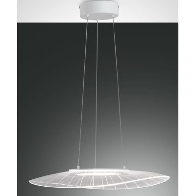 3625-40 VELA LAMPADARIO A SOSPENSIONE DESIGN MODERNO BIANCO LED 24W DI FABAS LUCE Fabas Luce - Cristalensi Shop Online