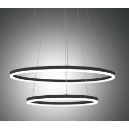 3508-45 GIOTTO SOSPENSIONE MODERNA A DOPPIO ANELLO LED INTEGRATO 52W BIANCO O NERO DELLA FABAS LUCE Fabas Luce - Cristalensi Sho 2