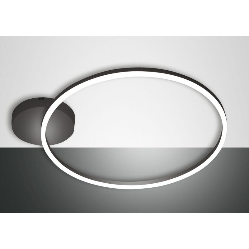 3508-61 GIOTTO PLAFONIERA MODERNA AD ANELLO CON LED INTEGRATO 36W BIANCA O NERA DELLA FABAS LUCE Fabas Luce - Cristalensi Shop O