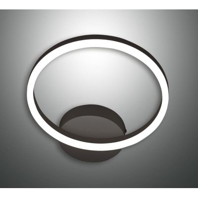 3508-21 GIOTTO APPLIQUE MODERNA AD ANELLO CON LED INTEGRATO 18W BIANCA O NERA DIMMERABILE Fabas Luce - Cristalensi Shop Online