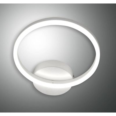 3508-21 GIOTTO APPLIQUE MODERNA AD ANELLO CON LED INTEGRATO 18W BIANCA O NERA DIMMERABILE Fabas Luce - Cristalensi Shop Online