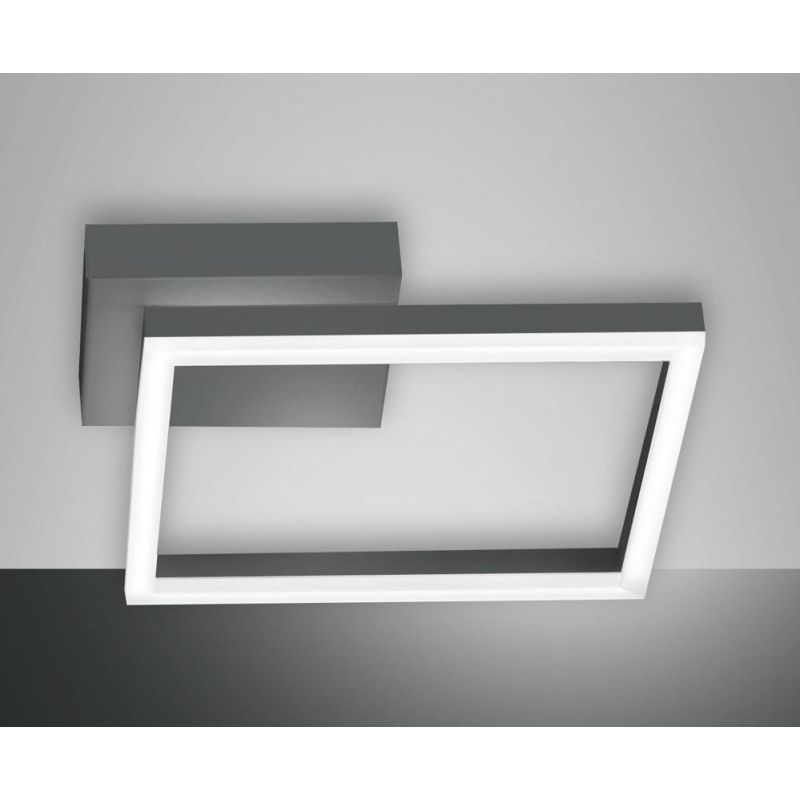 3394-23 BARD PLAFONIERA MODERNA DI FORMA QUADRATA CM 27X27 BIANCA O ANTRACITE LED 22W LUCE 4000K DI FABAS LUCE Fabas Luce - Cris
