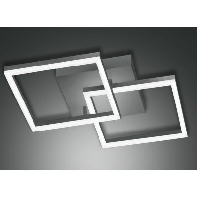 3394-22 BARD PLAFONIERA MODERNA 5 COLORI CON DUE QUADRATI LUMINOSI LED 39W DI FABAS LUCE Fabas Luce - Cristalensi Shop Online