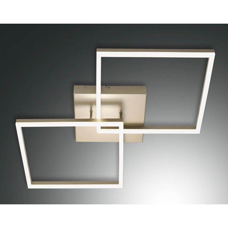 3394-65 BARD PLAFONIERA MODERNA 5 COLORI CON DUE QUADRATI LUMINOSI LED 52W DI FABAS LUCE Fabas Luce - Cristalensi Shop Online