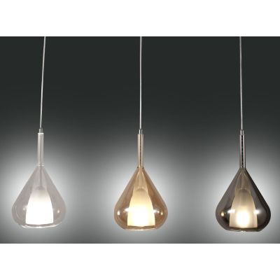 3481-48 LILA LAMPADARIO A SOSPENSIONE A BINARIO IN VETRO CON 3 PUNTI LUCE DELLA FABAS LUCE Fabas Luce - Cristalensi Shop Online