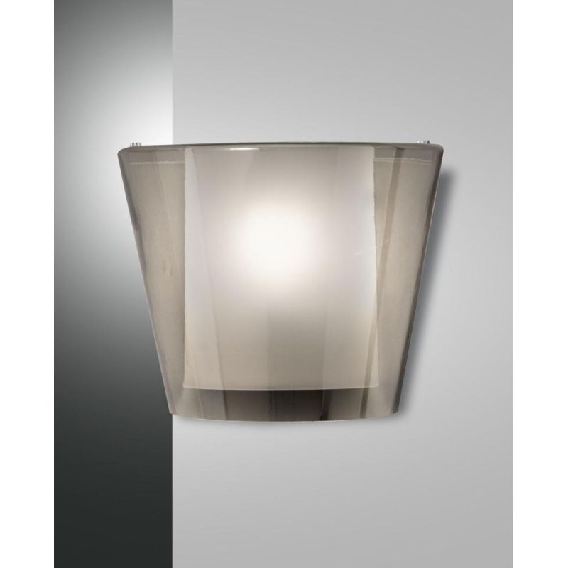 3682-21 VIKI APPLIQUE IN VETRO AMBRA,FUME O TRASPARENTE CON LAMPADINA E27 DI FABAS LUCE Fabas Luce - Cristalensi Shop Online