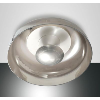 3463-61 VINTAGE PLAFONIERA MODERNA IN VETRO SOFFIATO AMBRA O FUME LED 15W DIMMERABILE DI FABAS LUCE Fabas Luce - Cristalensi Sho