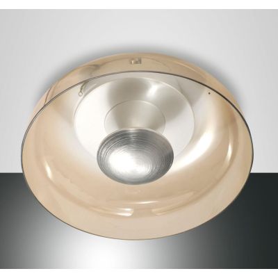 3463-61 VINTAGE PLAFONIERA MODERNA IN VETRO SOFFIATO AMBRA O FUME LED 15W DIMMERABILE DI FABAS LUCE Fabas Luce - Cristalensi Sho