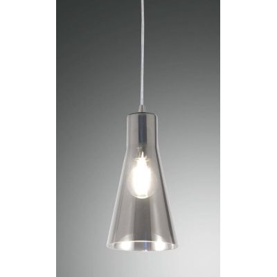 3596-40 DAFNE LAMPADARIO A SOSPENSIONE MODERNA IN VETRO CON UNA SOLA LUCE AMBRA FUME DI FABAS LUCE Fabas Luce - Cristalensi Shop