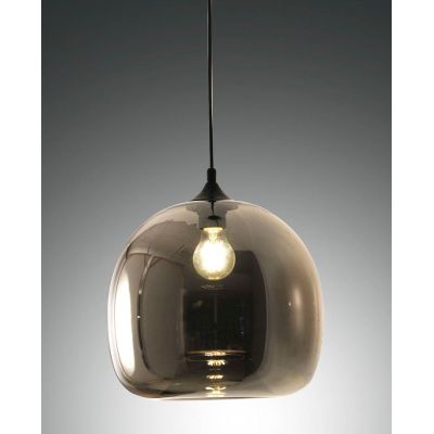 3490-40 MAIA SOSPENSIONE AD UNA SOLA LUCE MODERNA IN VETRO SOFFIATO AMBRA O FUME DELLA FABAS LUCE Fabas Luce - Cristalensi Shop