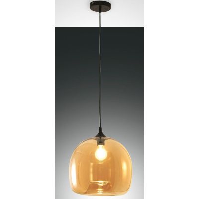 3490-40 MAIA SOSPENSIONE AD UNA SOLA LUCE MODERNA IN VETRO SOFFIATO AMBRA O FUME DELLA FABAS LUCE Fabas Luce - Cristalensi Shop