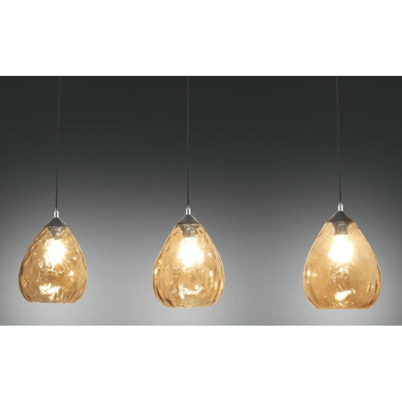 3518-49 GISELLA SOSPENSIONE A BINARIO 3 LUCI IN VETRO SOFFIATO COLORE AMBRA DI FABAS LUCE Fabas Luce - Cristalensi Shop Online