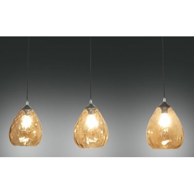 3518-49 GISELLA SOSPENSIONE A BINARIO 3 LUCI IN VETRO SOFFIATO COLORE AMBRA DI FABAS LUCE Fabas Luce - Cristalensi Shop Online