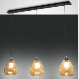 3518-49 GISELLA SOSPENSIONE A BINARIO 3 LUCI IN VETRO SOFFIATO COLORE AMBRA DI FABAS LUCE Fabas Luce - Cristalensi Shop Online