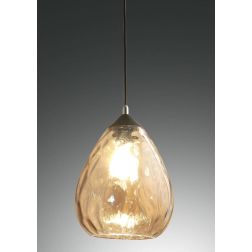 3518-40 GISELLA SOSPENSIONE AD UNA LUCE IN VETRO SOFFIATO AMBRATO DIAMETRO 20 CM DI FABAS LUCE Fabas Luce - Cristalensi Shop Onl
