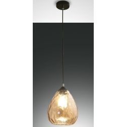 3518-40 GISELLA SOSPENSIONE AD UNA LUCE IN VETRO SOFFIATO AMBRATO DIAMETRO 20 CM DI FABAS LUCE Fabas Luce - Cristalensi Shop Onl 2