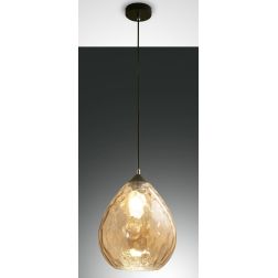 3518-45 GISELLA SOSPENSIONE AD UNA LUCE IN VETRO SOFFIATO AMBRATO DIAMETRO 26 CM DI FABAS LUCE Fabas Luce - Cristalensi Shop Onl 2