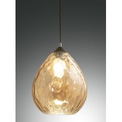 3518-45 GISELLA SOSPENSIONE AD UNA LUCE IN VETRO SOFFIATO AMBRATO DIAMETRO 26 CM DI FABAS LUCE Fabas Luce - Cristalensi Shop Onl