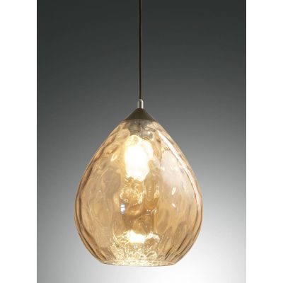 3518-45 GISELLA SOSPENSIONE AD UNA LUCE IN VETRO SOFFIATO AMBRATO DIAMETRO 26 CM DI FABAS LUCE Fabas Luce - Cristalensi Shop Onl