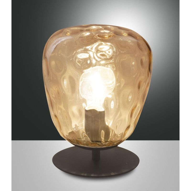 3518-30 GISELLA LAMPADA DA TAVOLO IN VETRO SOFFIATO COLORE AMBRA DI FABAS LUCE Fabas Luce - Cristalensi Shop Online