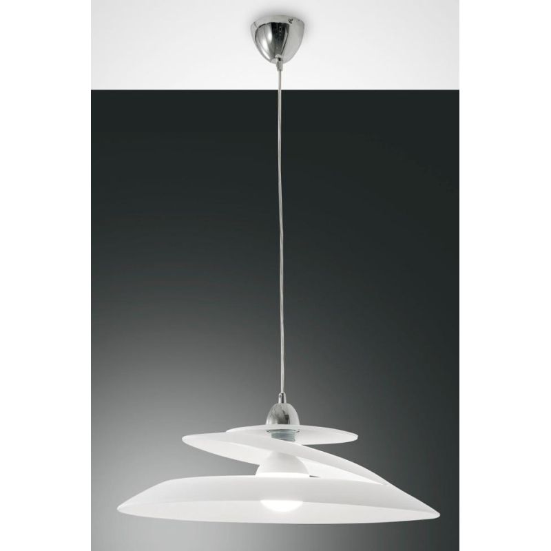 3357-42 ARAGON SOSPENSIONE MODERNA A SPIRALE BIANCA LED INTEGRATO 18W DELLA FABAS LUCE Fabas Luce - Cristalensi Shop Online